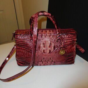 Brahmin Melbourne Croc-Embossed Leather Vintage Handbag